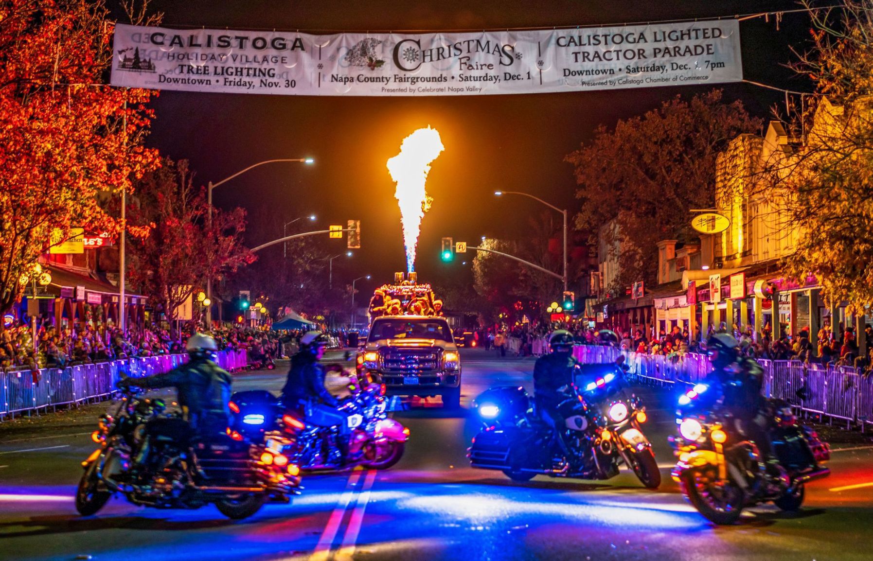 Calistoga Lighted Tractor Parade